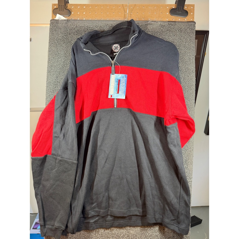 Marlboro Unlimited Gear Quarter Zip Pullover Mens XL Gray Red Vintage NWT